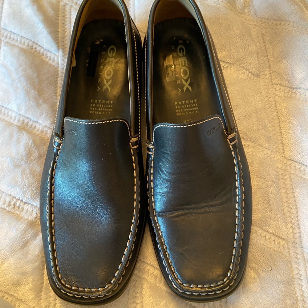 Geox Mens RESPIRA© leather loafers dress shoe size 9.5 excellent condition